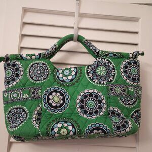 Vera Bradley Retired Gabby Bag Purse Clutch In Cupcakes Green